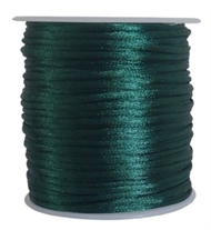 50 m. mørkegrøn satin tråd - 2 mm.